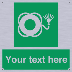 Custom sign safe condition Lifebuoy with light